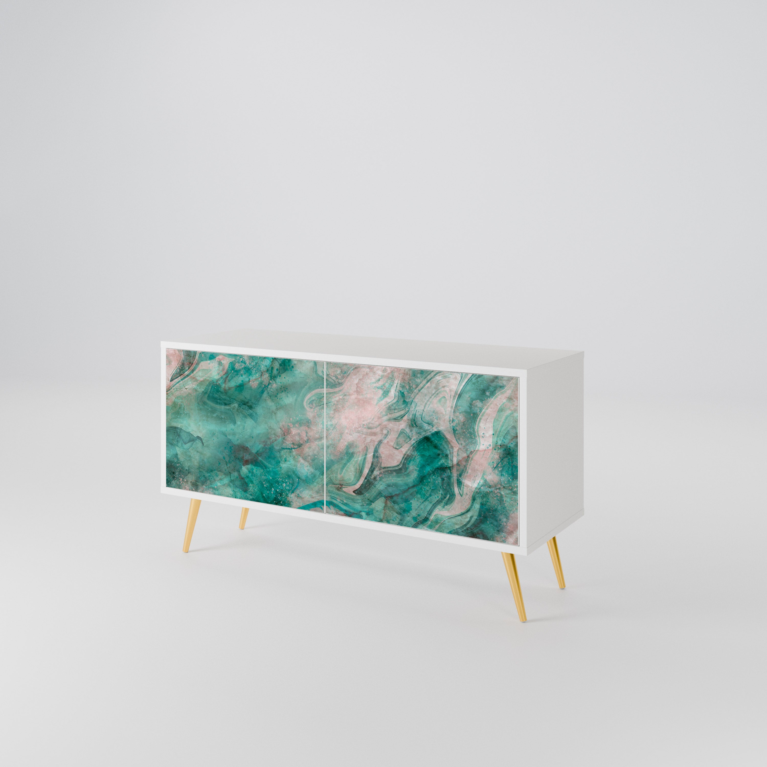 ABSTRACT ALCHEMY Kompakt TV-bänk med 2 dörrar