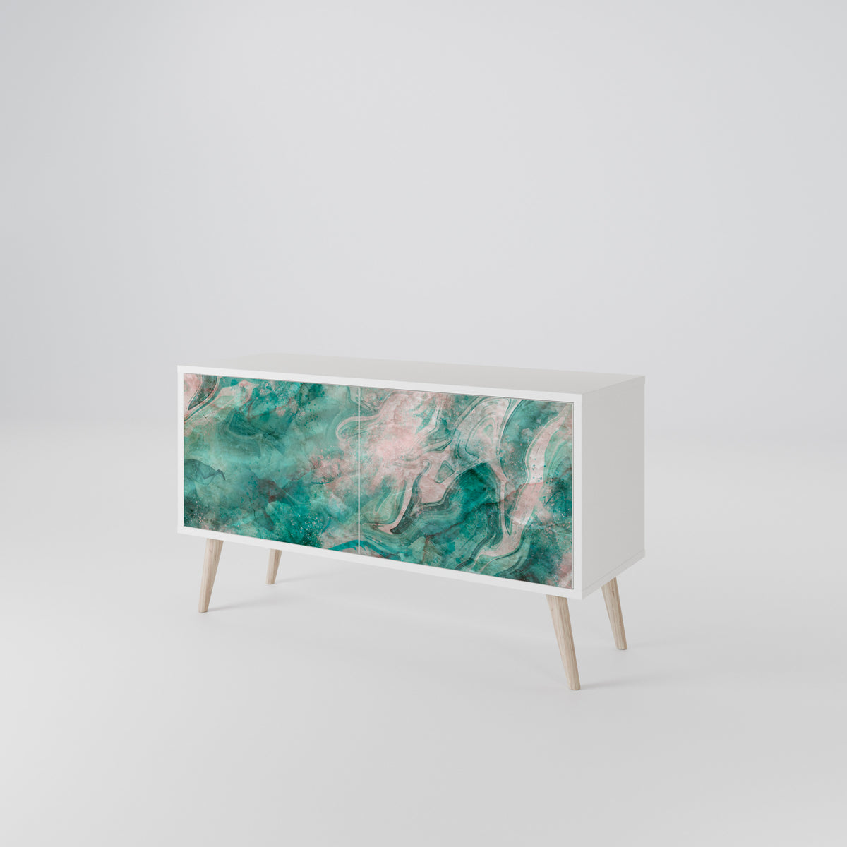 ABSTRACT ALCHEMY Kompakt TV-bänk med 2 dörrar