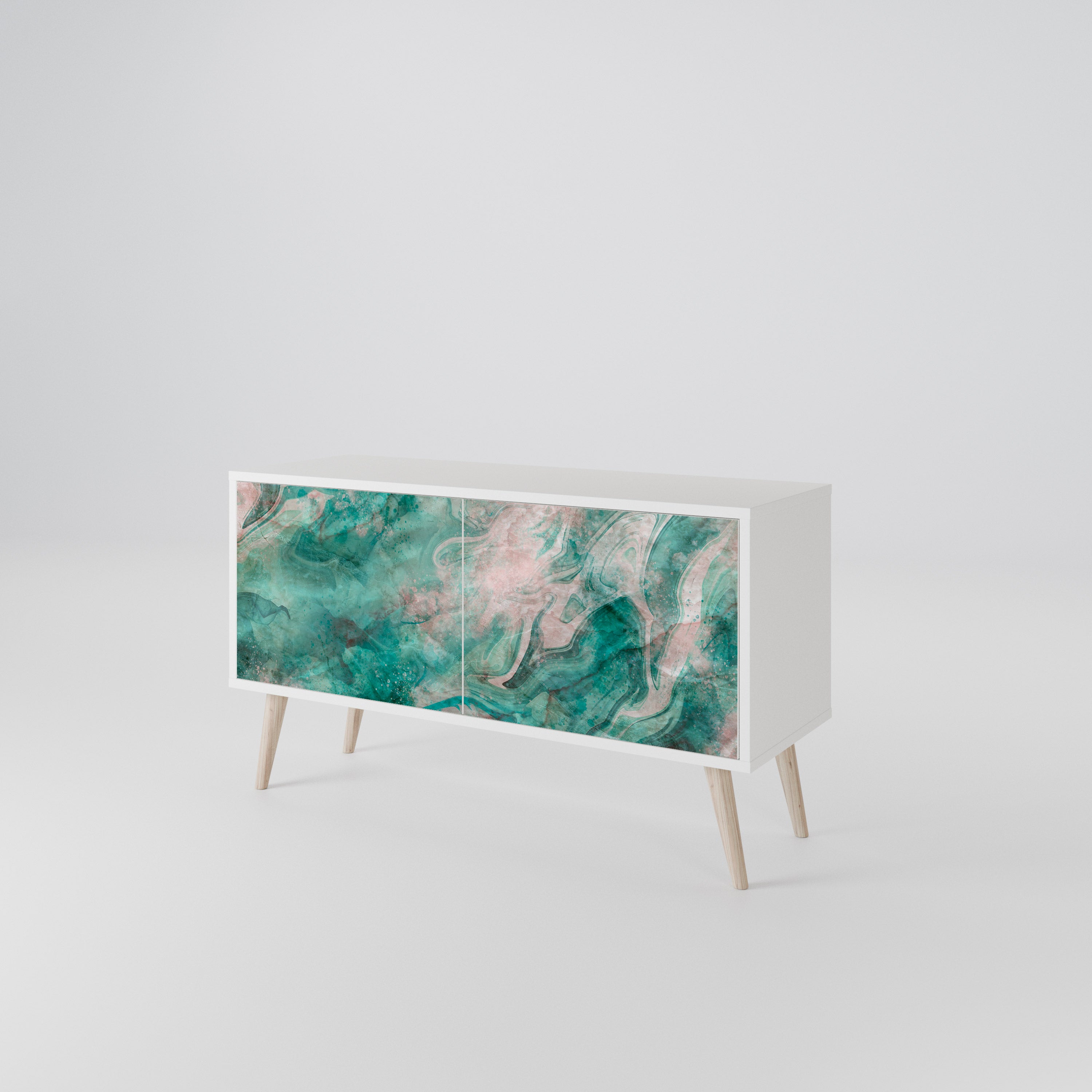 ABSTRACT ALCHEMY Kompakt TV-bänk med 2 dörrar