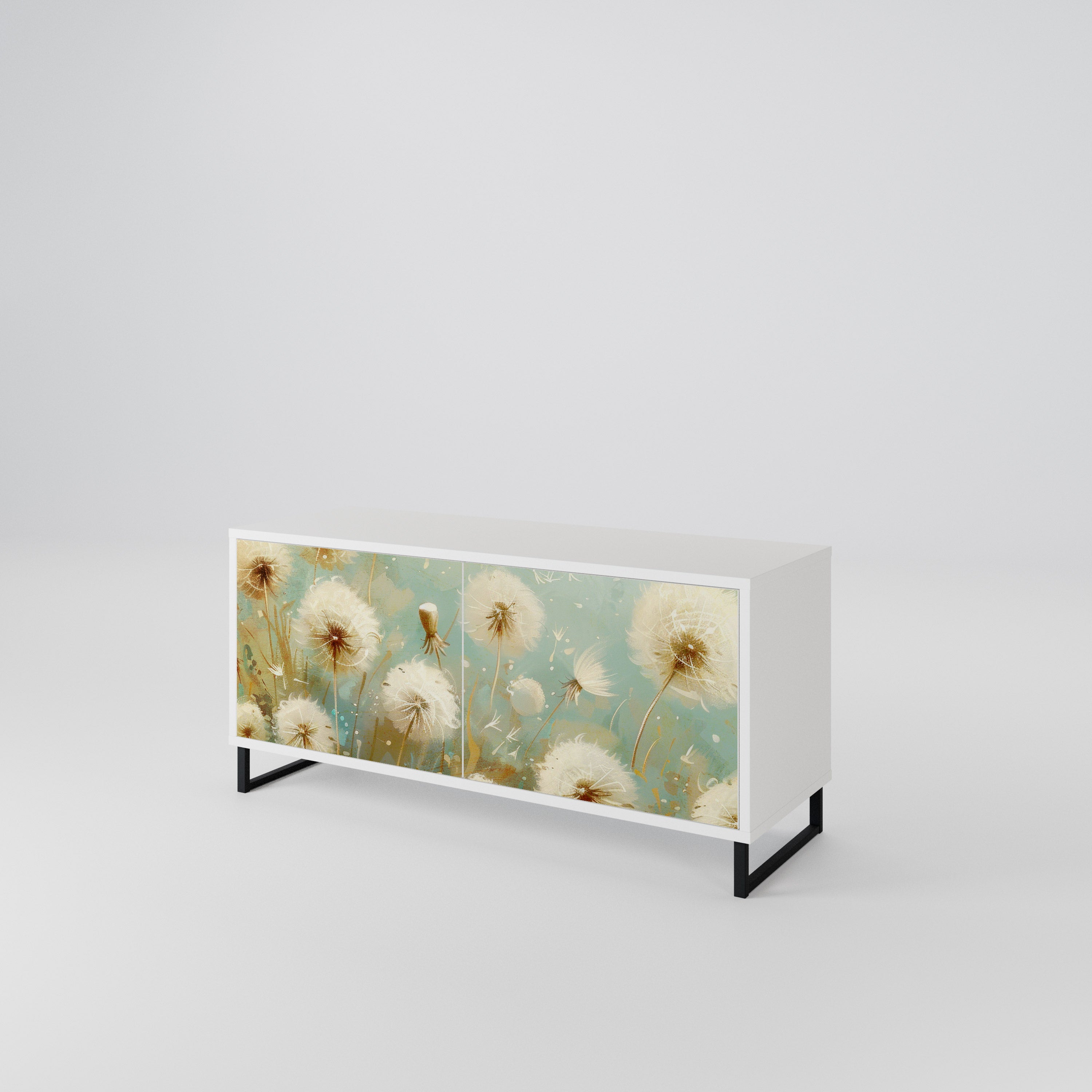 DREAMY MEADOW Kompakt TV-bänk med 2 dörrar