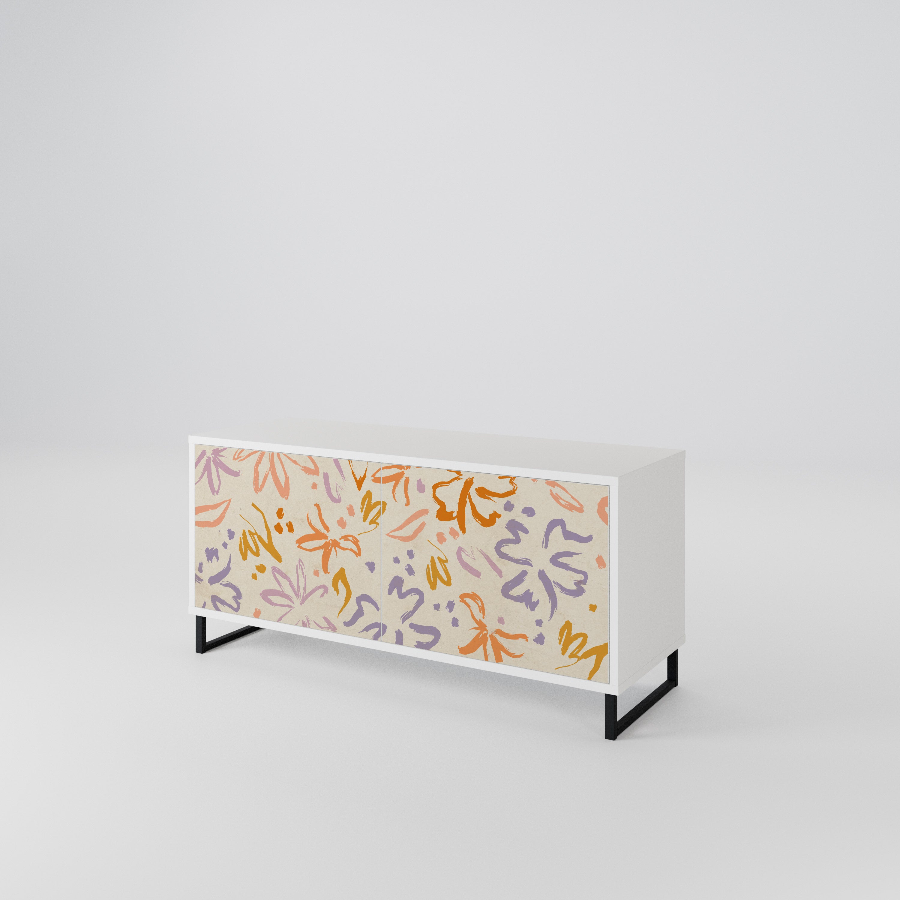 SPRING WHIMSY Kompakt TV-bänk med 2 dörrar