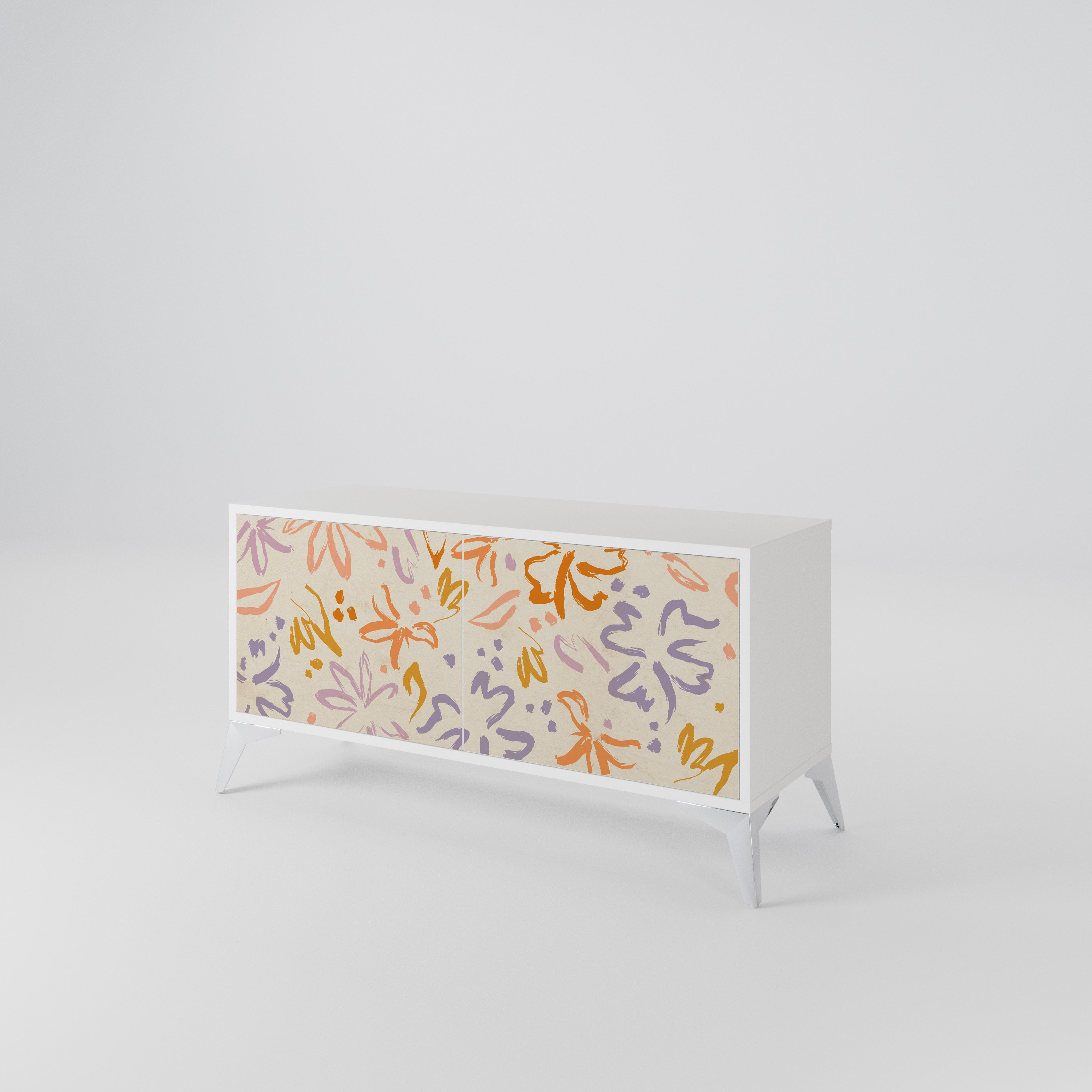 SPRING WHIMSY Kompakt TV-bänk med 2 dörrar