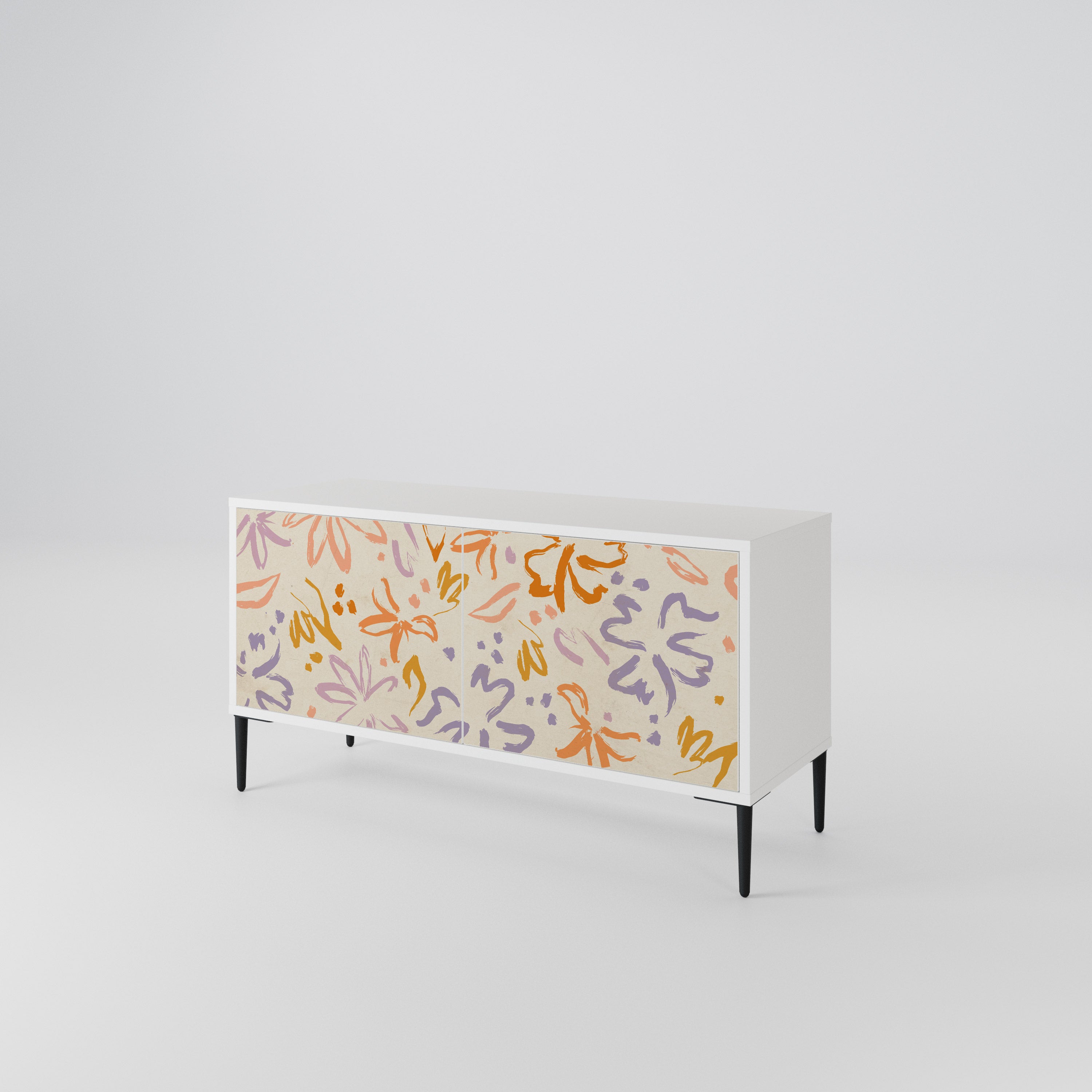 SPRING WHIMSY Kompakt TV-bänk med 2 dörrar