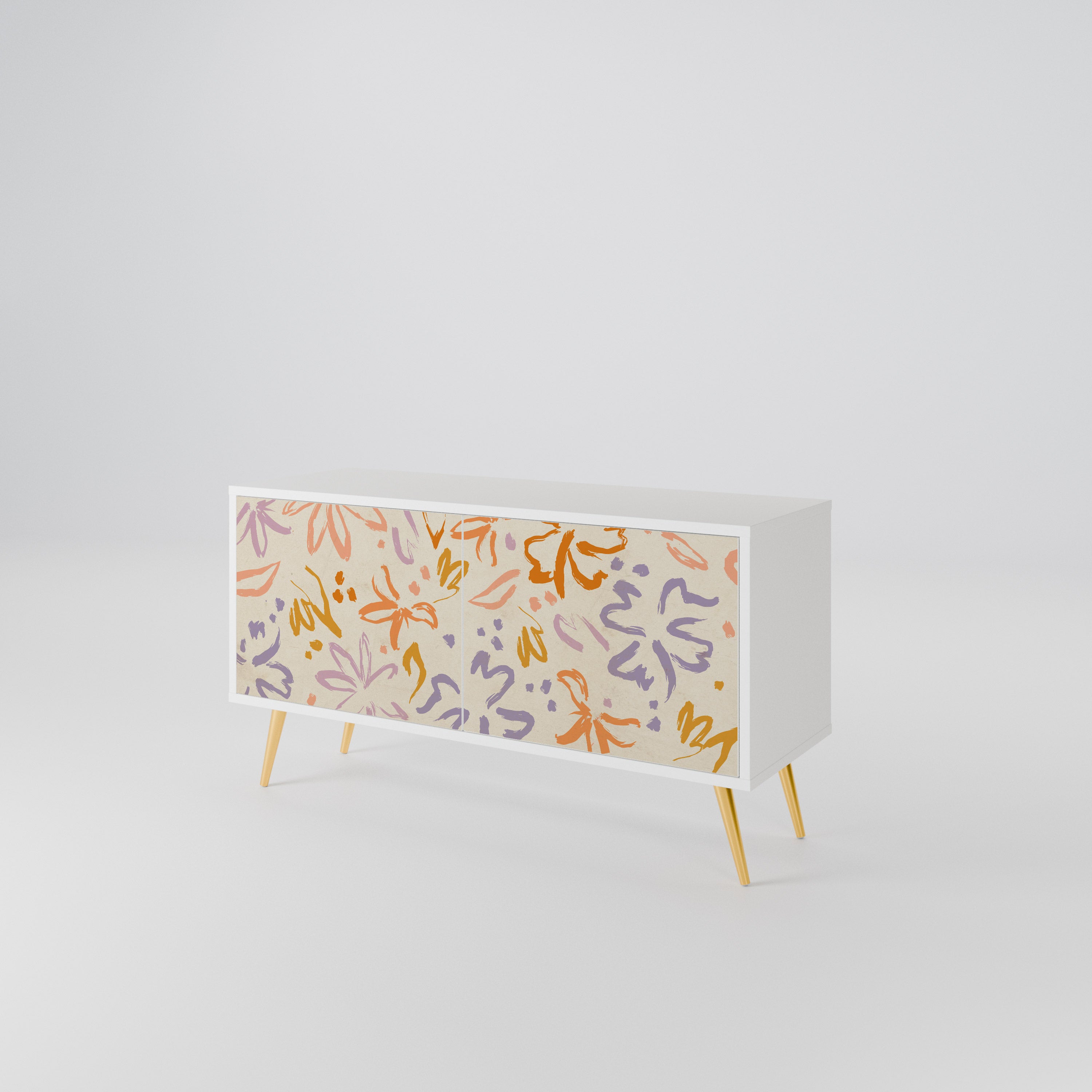 SPRING WHIMSY Kompakt TV-bänk med 2 dörrar