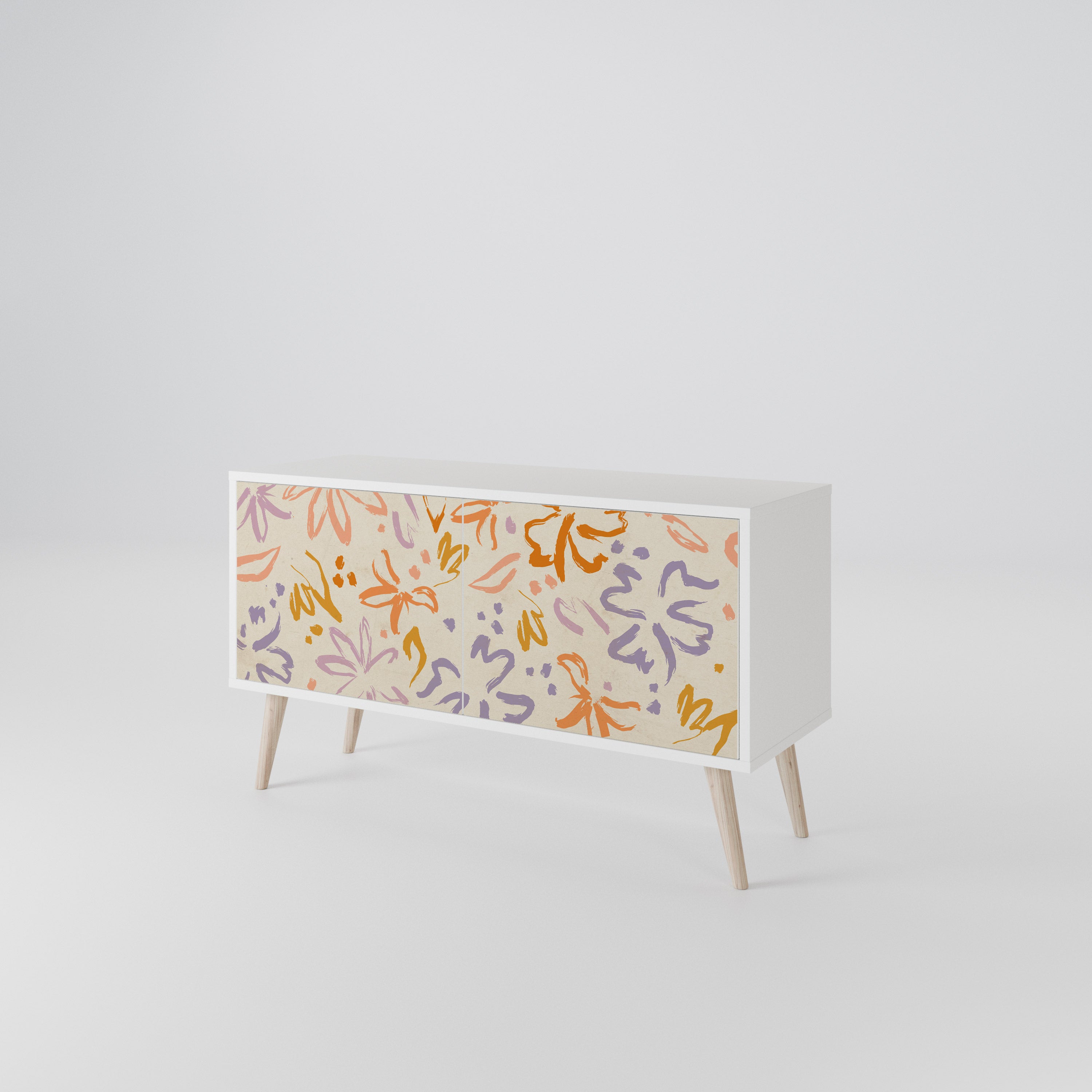 SPRING WHIMSY Kompakt TV-bänk med 2 dörrar