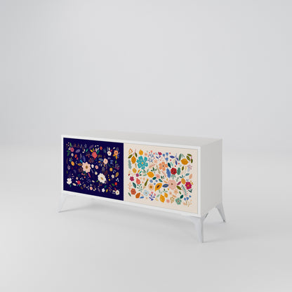 FLORAL COMBINATION Kompakt TV-bänk med 2 dörrar