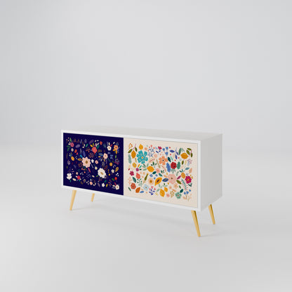 FLORAL COMBINATION Kompakt TV-bänk med 2 dörrar
