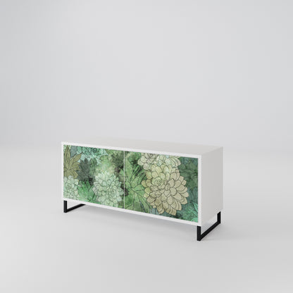 SUCCULENT CLUSTER Kompakt TV-bänk med 2 dörrar