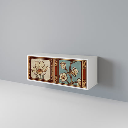 TIMELESS FLORA Kompakt TV-bänk med 2 dörrar