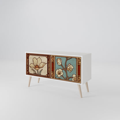 TIMELESS FLORA Kompakt TV-bänk med 2 dörrar