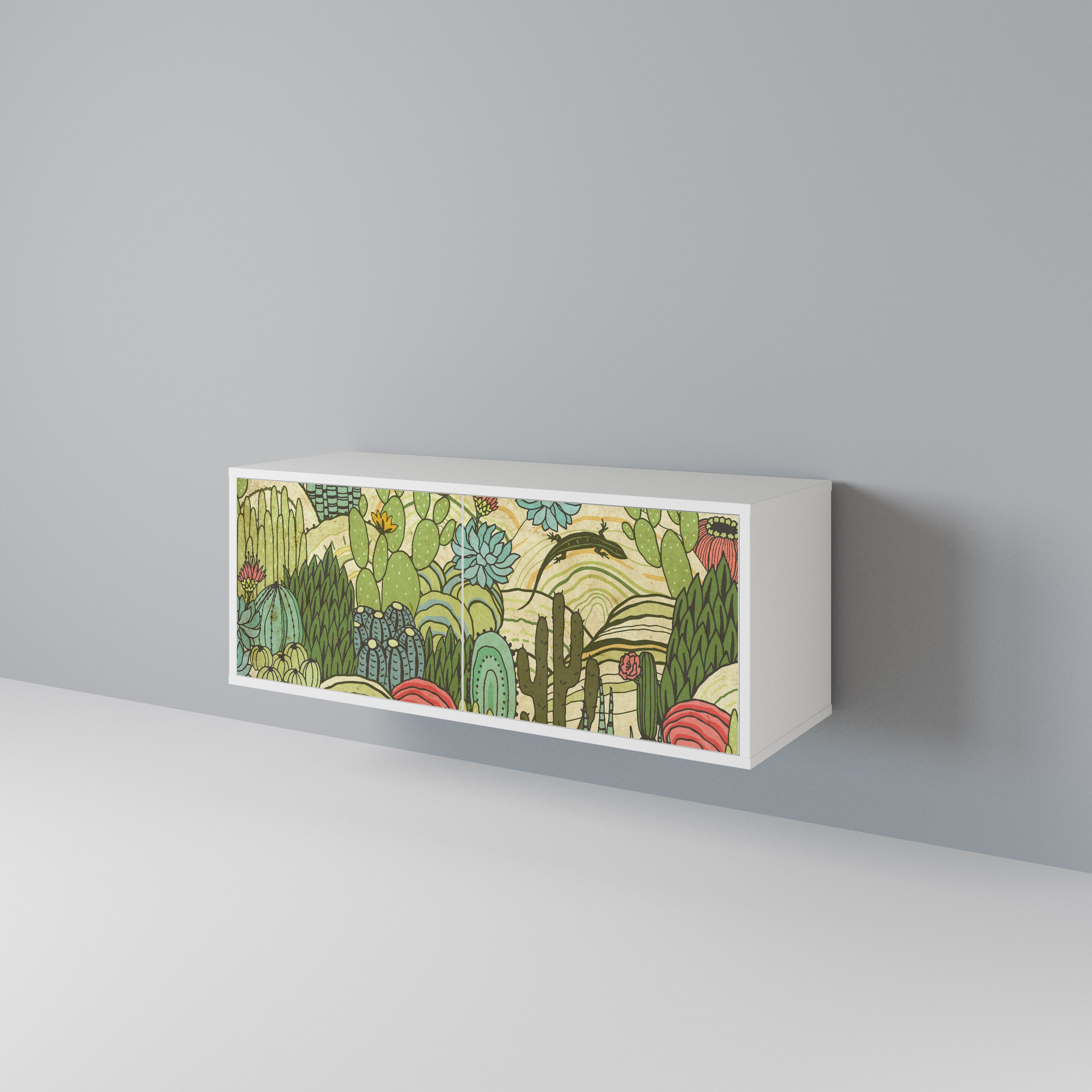 SUCCULENTS KALEIDOSCOPE Kompakt TV-bänk med 2 dörrar