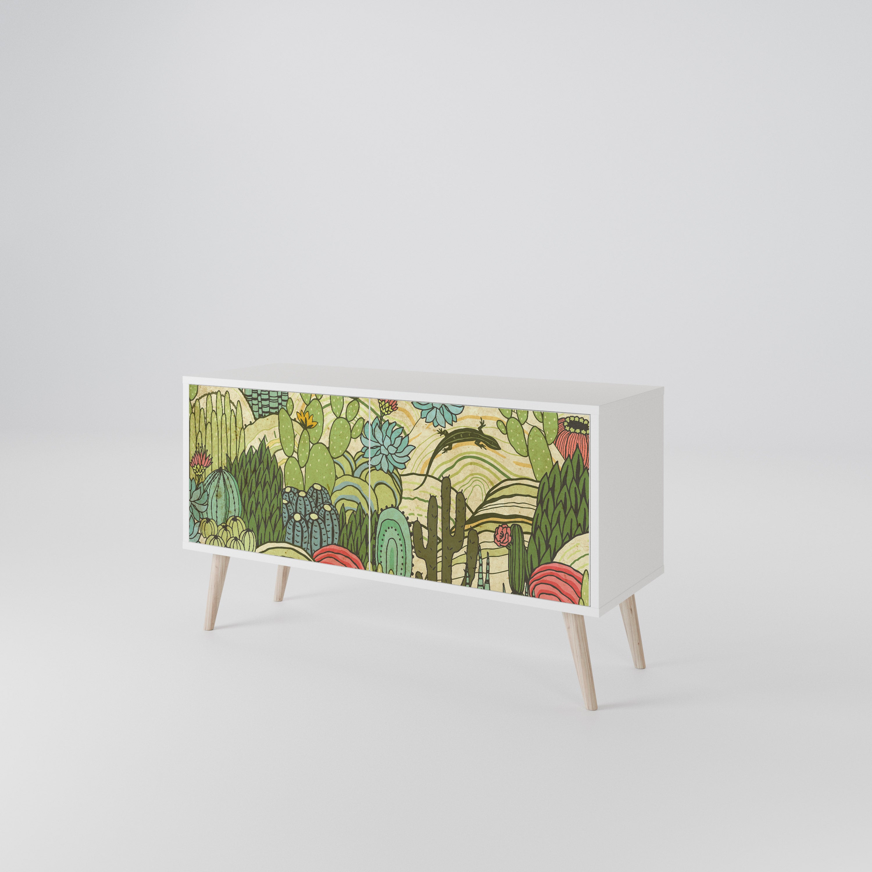 SUCCULENTS KALEIDOSCOPE Kompakt TV-bänk med 2 dörrar