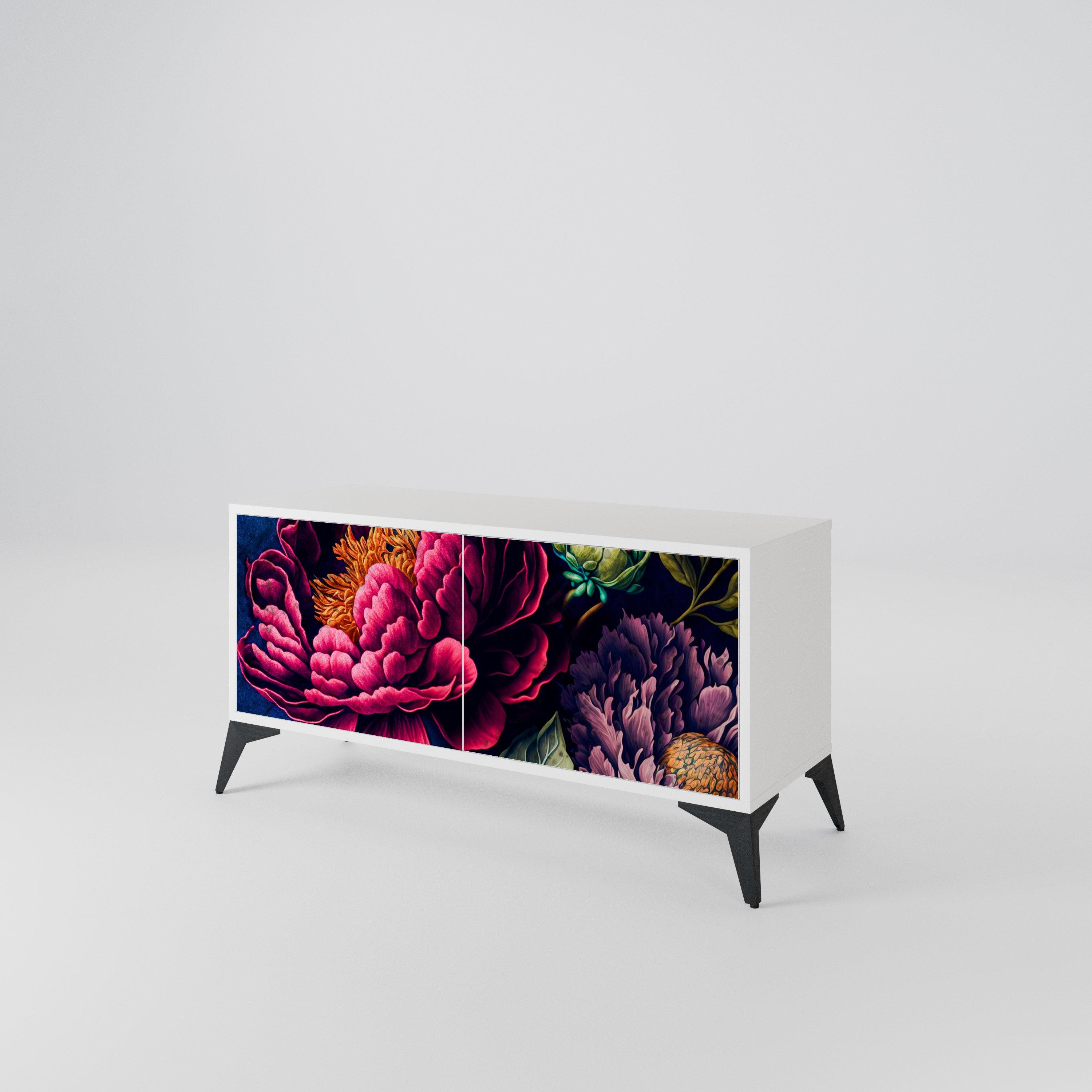 BLOOMING ELEGANCE Kompakt TV-bänk med 2 dörrar