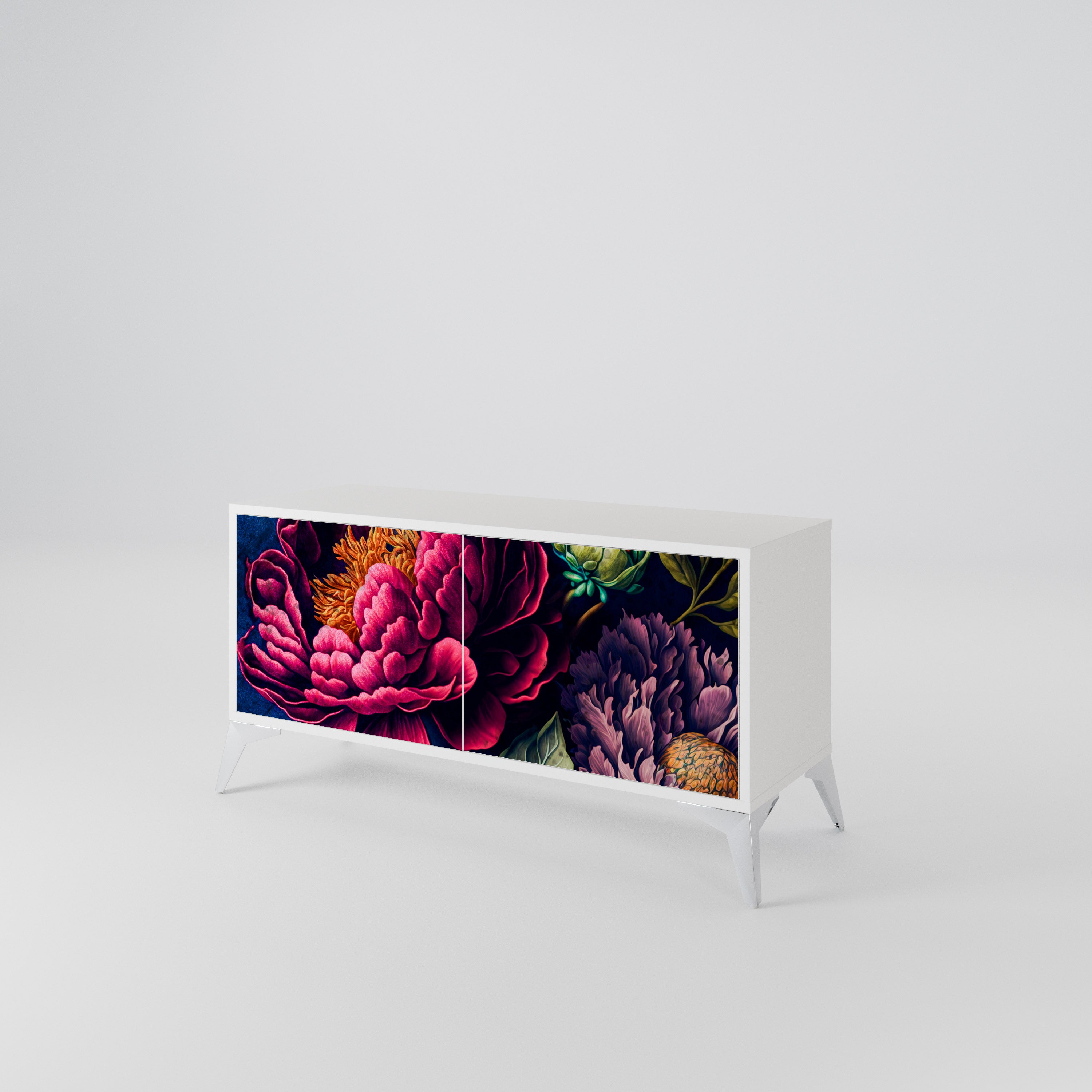 BLOOMING ELEGANCE Kompakt TV-bänk med 2 dörrar