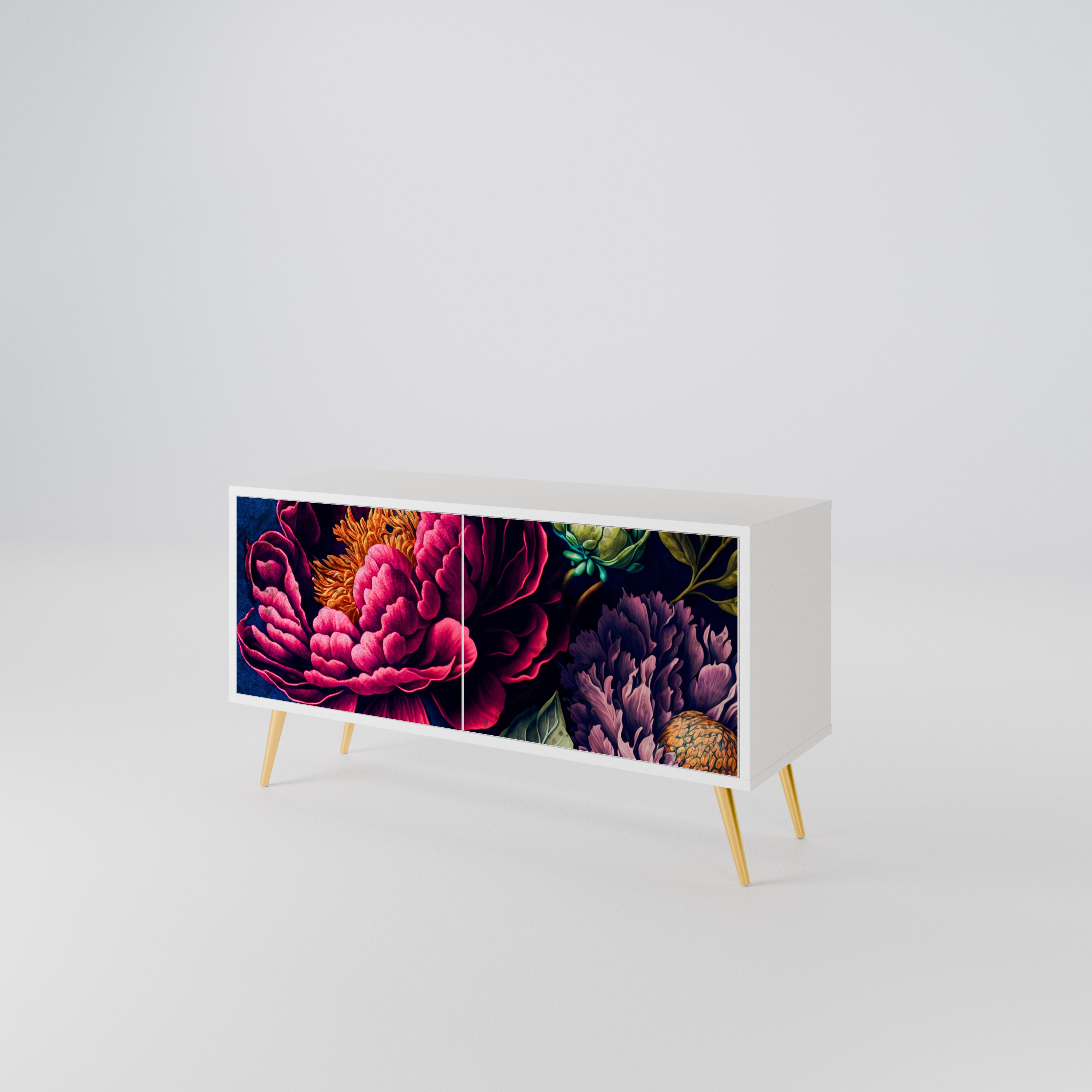 BLOOMING ELEGANCE Kompakt TV-bänk med 2 dörrar