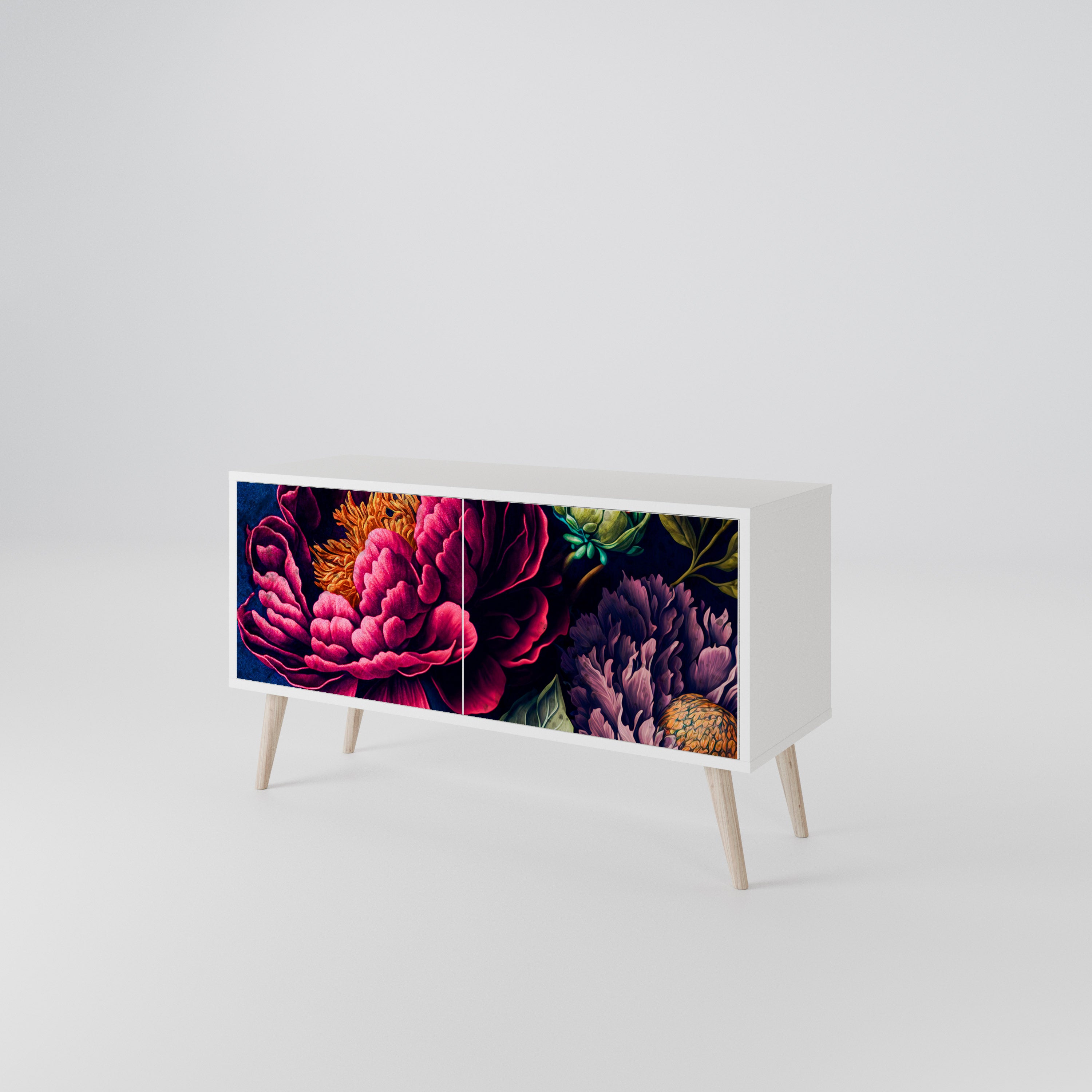 BLOOMING ELEGANCE Kompakt TV-bänk med 2 dörrar