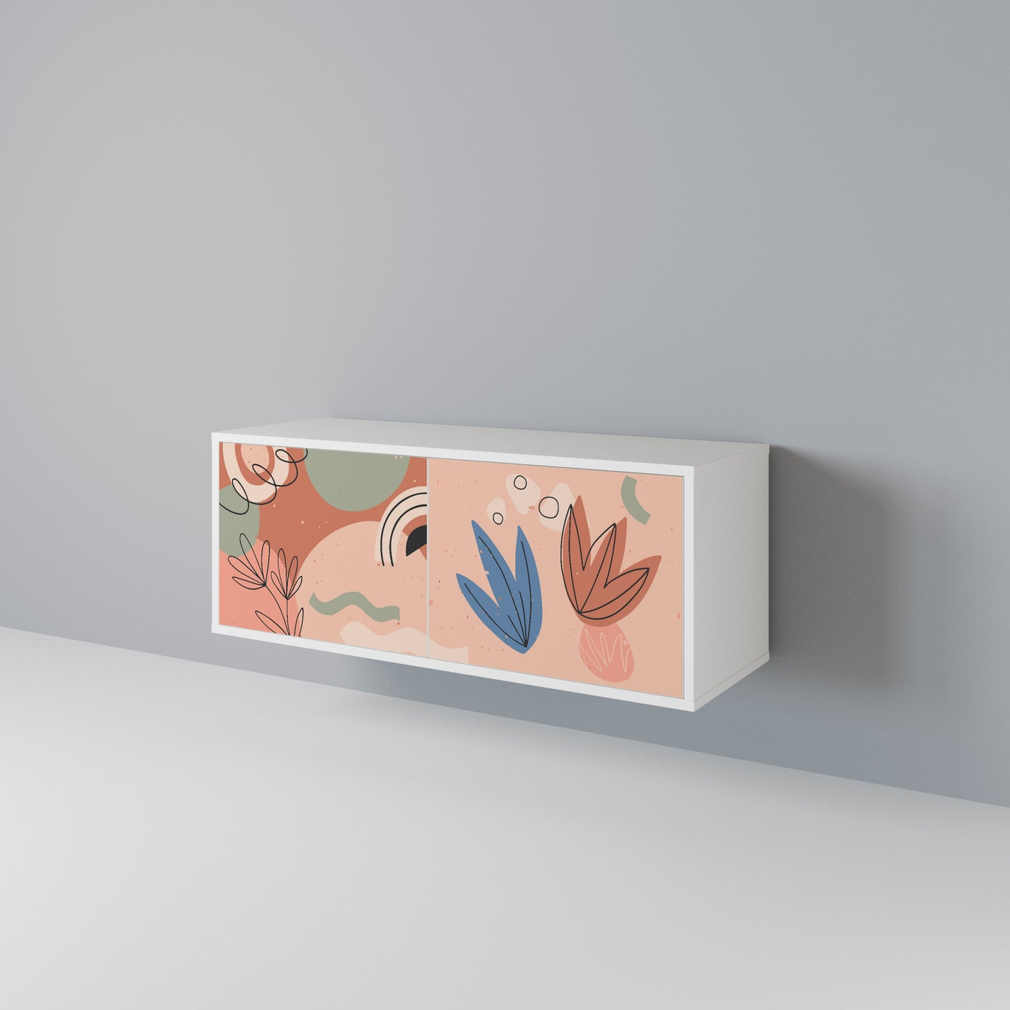 PASTEL DESTINY Kompakt TV-bänk med 2 dörrar