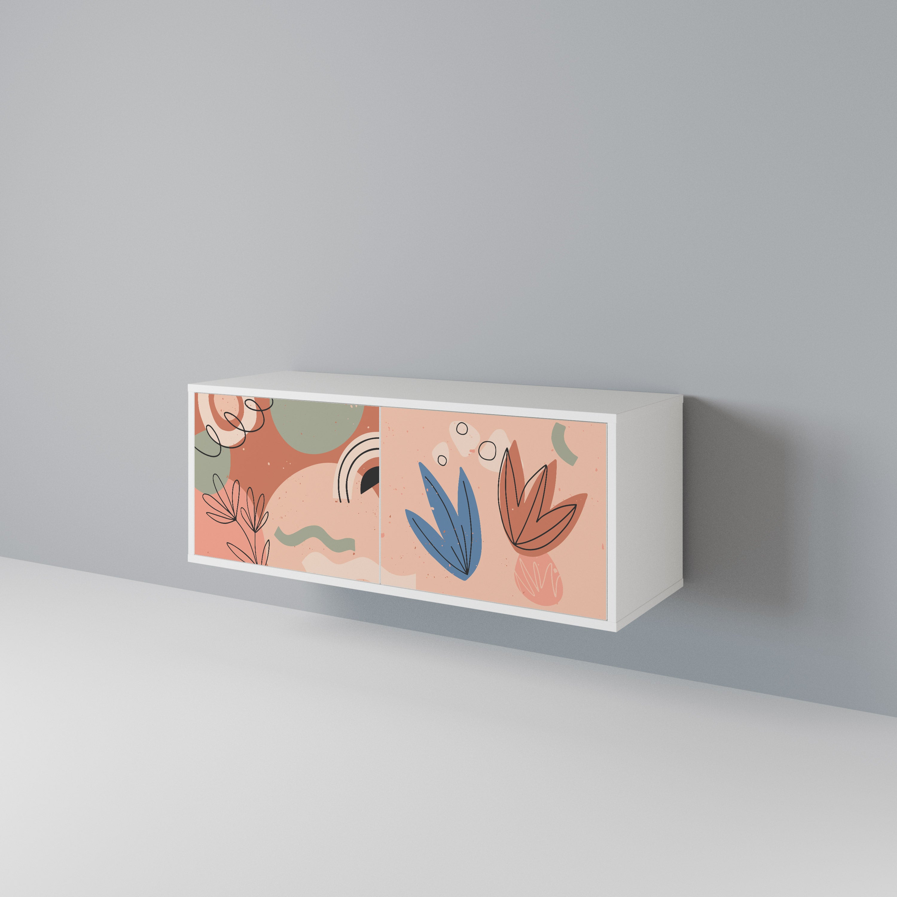 PASTEL DESTINY Kompakt TV-bänk med 2 dörrar