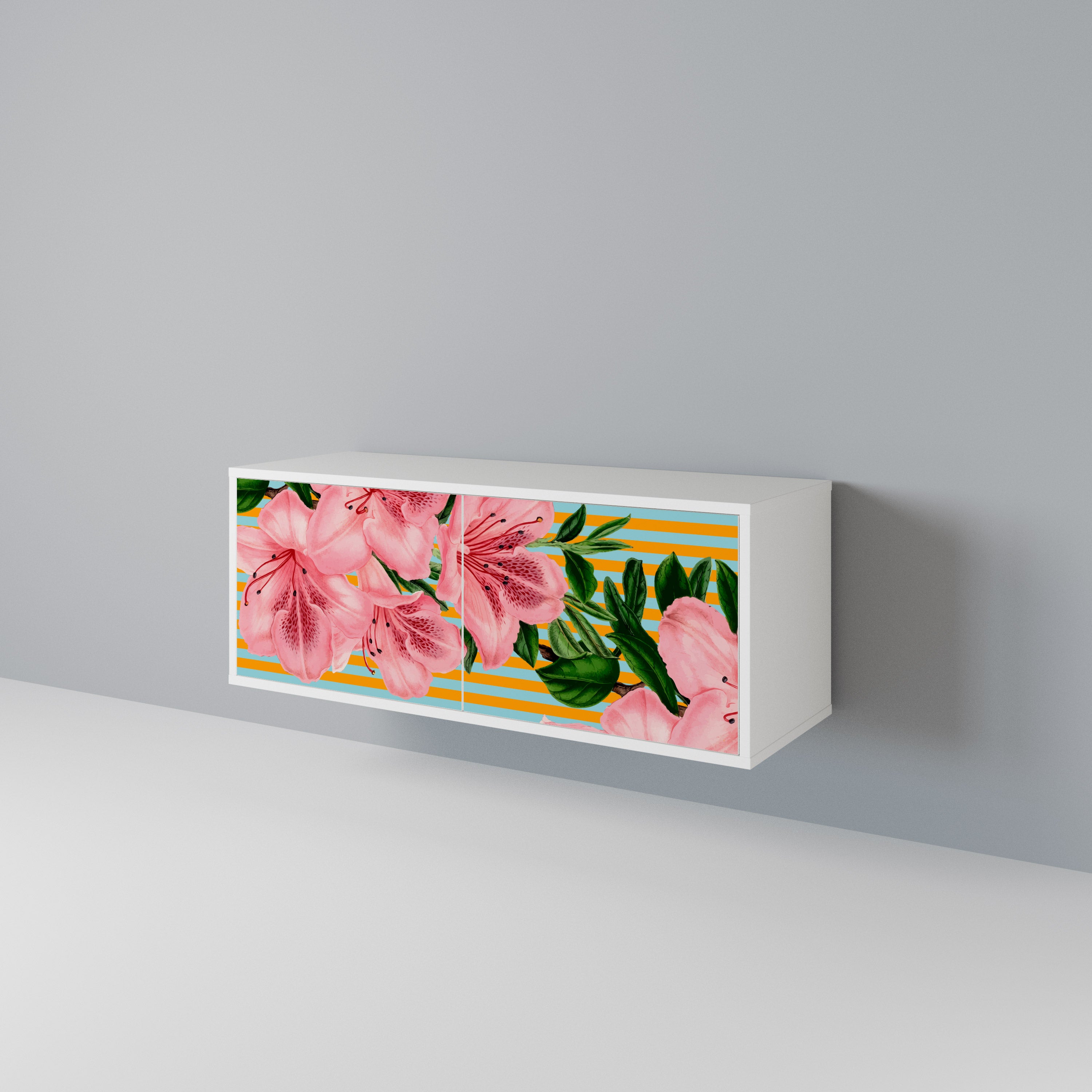 FRAGILE BEAUTY Kompakt TV-bänk med 2 dörrar