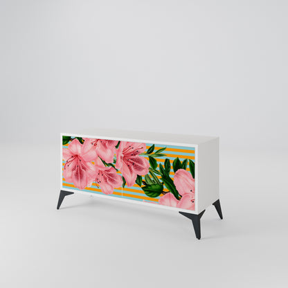 FRAGILE BEAUTY Kompakt TV-bänk med 2 dörrar