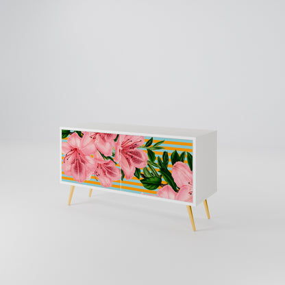 FRAGILE BEAUTY Kompakt TV-bänk med 2 dörrar