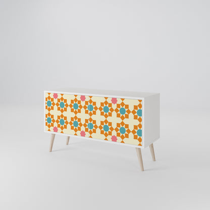 FLORAL DECOR Kompakt TV-bänk med 2 dörrar