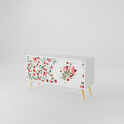 FLOWERS AND STRAWBERRIES Kompakt TV-bänk med 2 dörrar