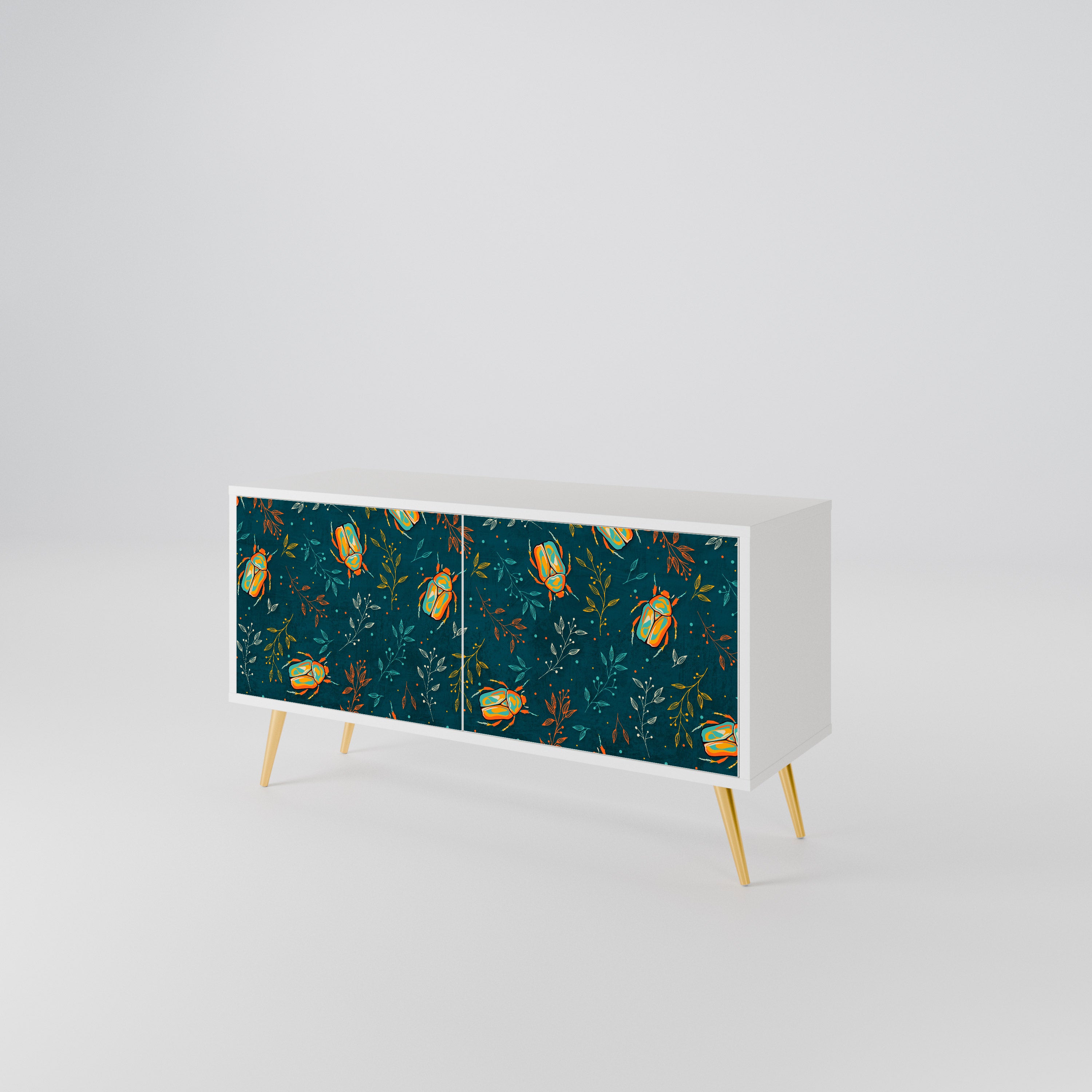 AUTUMN INSECTS Kompakt TV-bänk med 2 dörrar