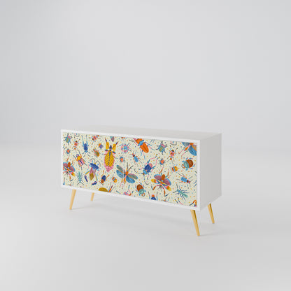 COLORFUL INSECTS Kompakt TV-bänk med 2 dörrar