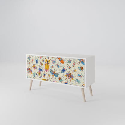 COLORFUL INSECTS Kompakt TV-bänk med 2 dörrar