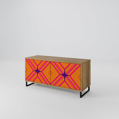 GEOMETRIC BRILLIANCE Kompakt TV-bänk med 2 dörrar