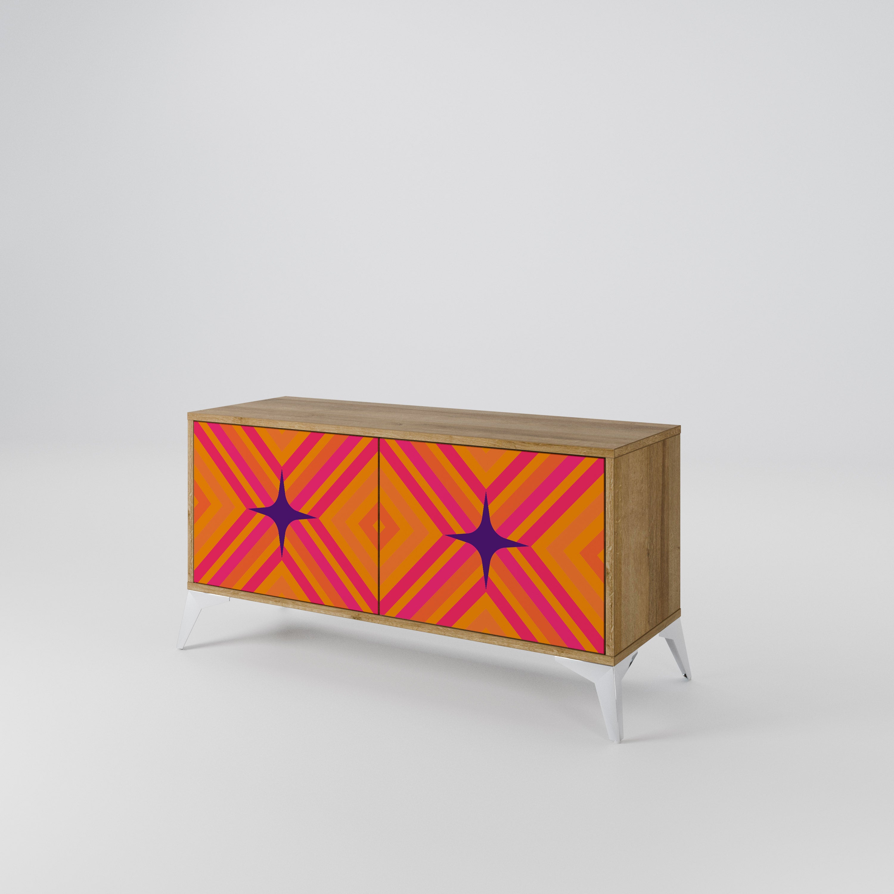 GEOMETRIC BRILLIANCE Compact 2-Door TV Cabinet