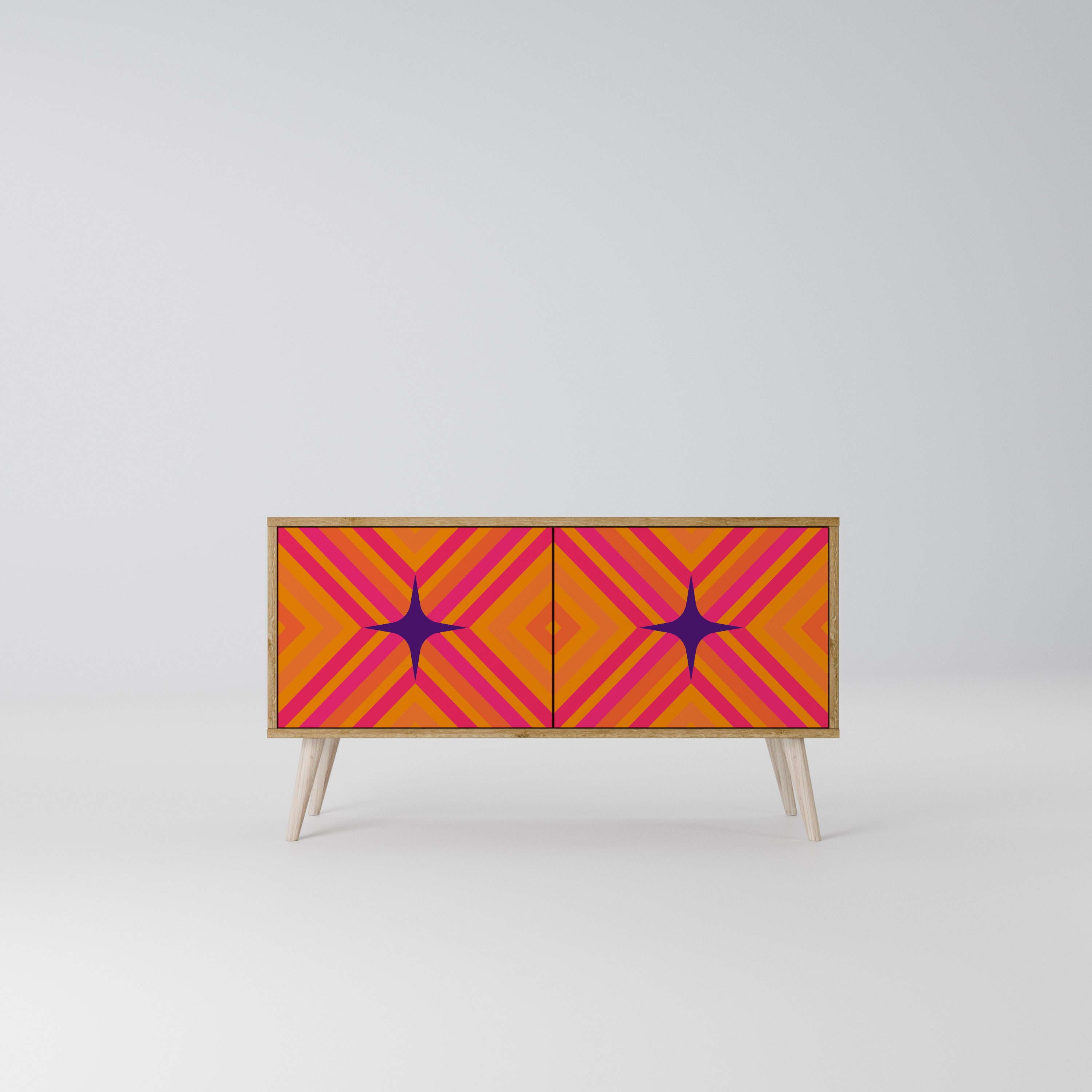 GEOMETRIC BRILLIANCE Compact 2-Door TV Cabinet
