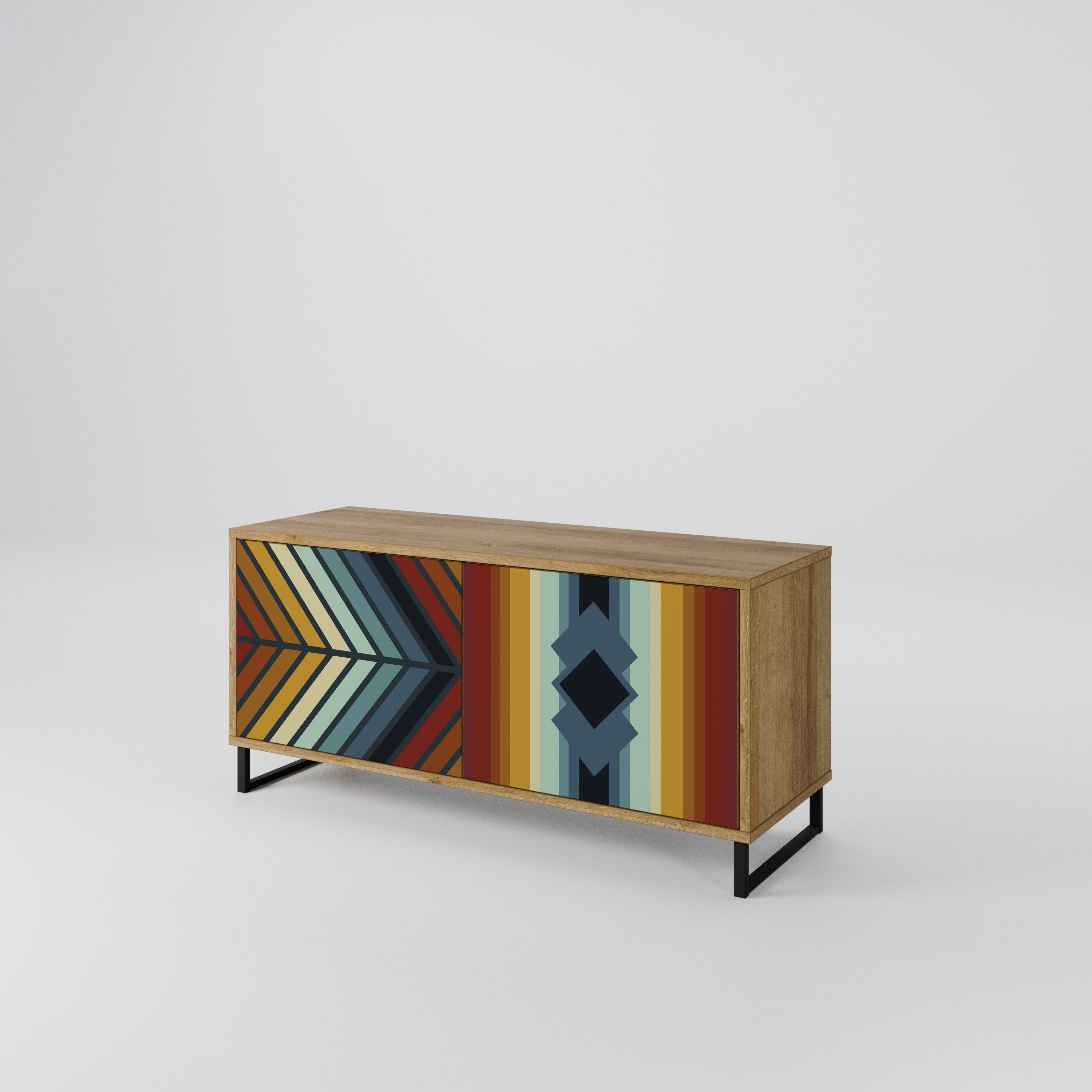 INDIGENOUS ZIGZAG Compact 2-Door TV Cabinet