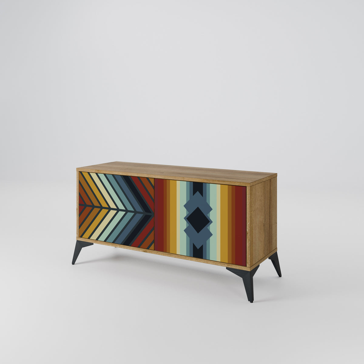 INDIGENOUS ZIGZAG Compact 2-Door TV Cabinet