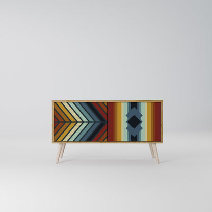 INDIGENOUS ZIGZAG Kompakt TV-bänk med 2 dörrar