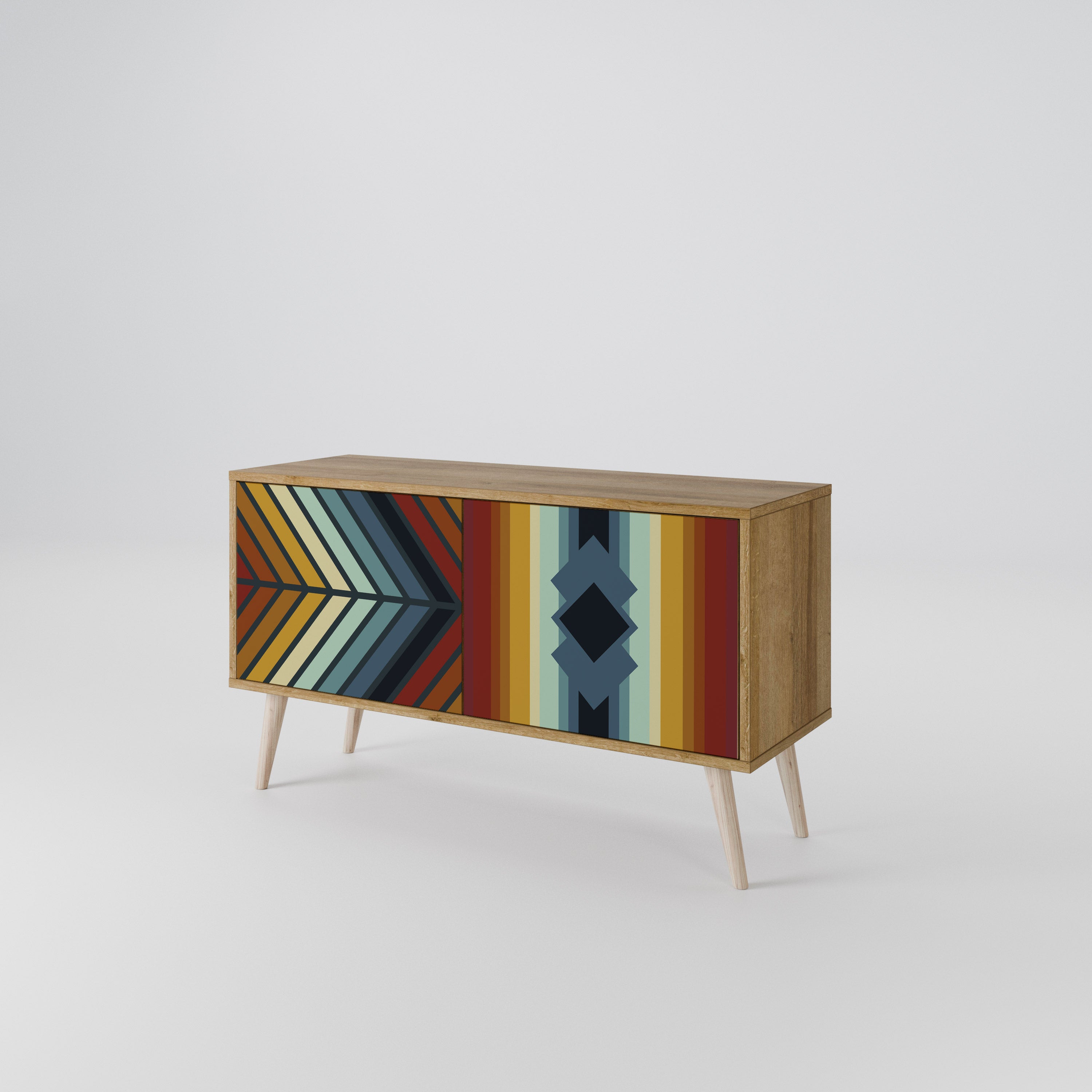 INDIGENOUS ZIGZAG Compact 2-Door TV Cabinet