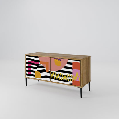 CHROMATIC ABSTRACT Kompakt TV-bänk med 2 dörrar