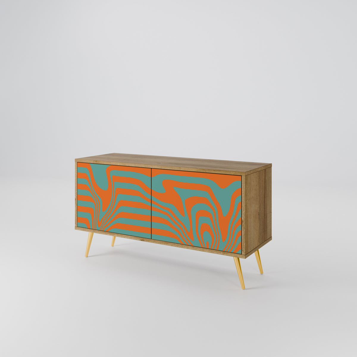 LINE COLLAPSE Compact 2-Door TV Cabinet