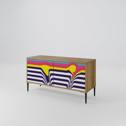 COLORFUL DIVERSION Kompakt TV-bänk med 2 dörrar