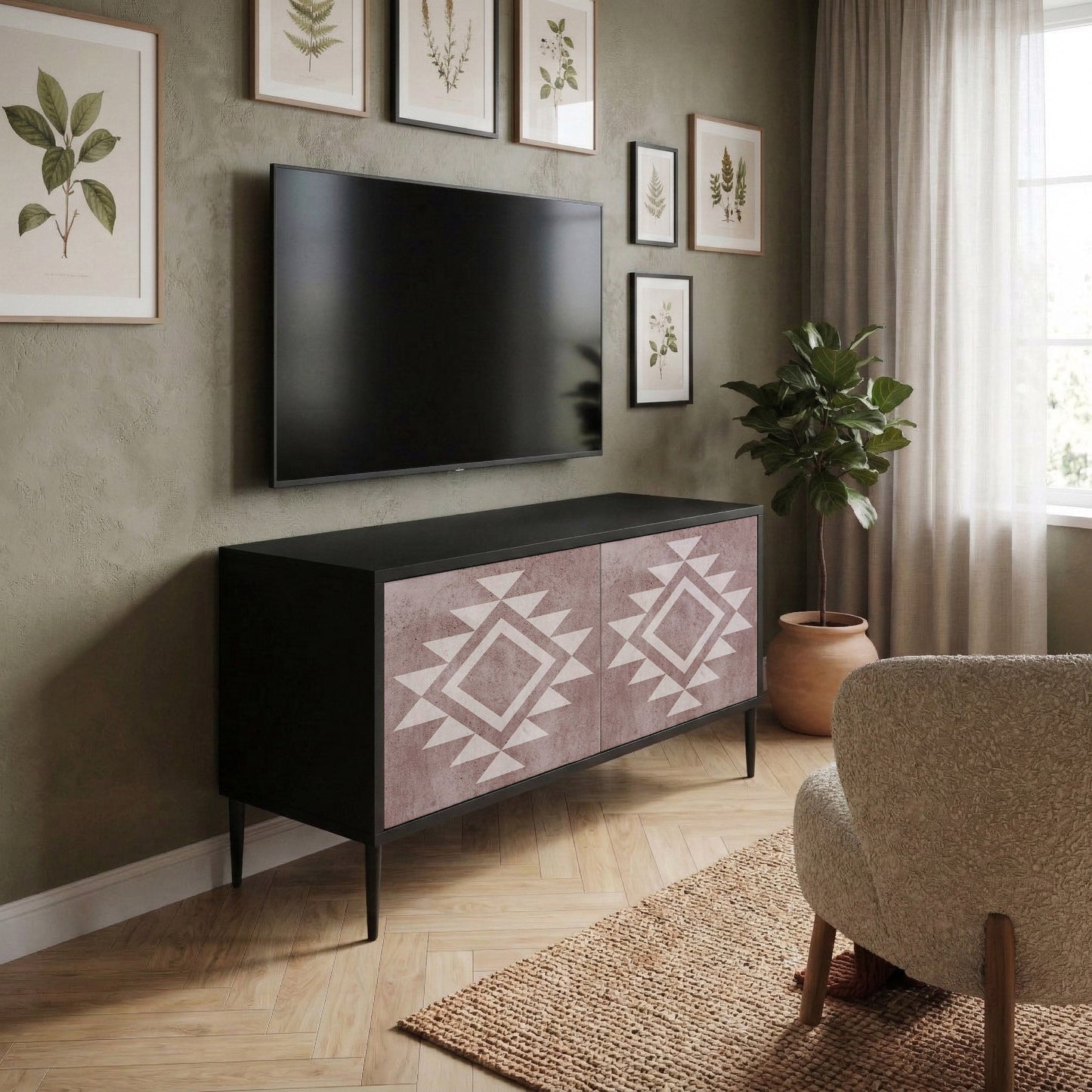 MARVEL MOSAIC Kompakt TV-bänk med 2 dörrar