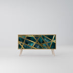 THE LABYRINTH OF GOLD Kompakt TV-bänk med 2 dörrar