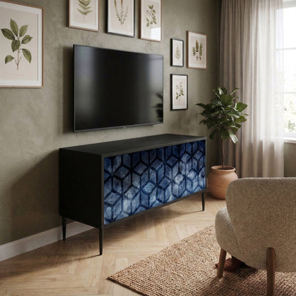 CUBIC MIST Kompakt TV-bänk med 2 dörrar