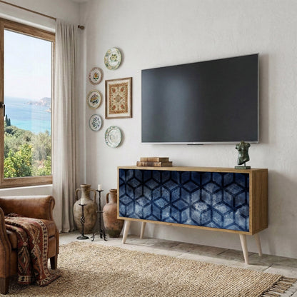 CUBIC MIST Kompakt TV-bänk med 2 dörrar