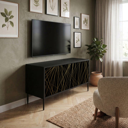 BRIGHT MESH Kompakt TV-bänk med 2 dörrar