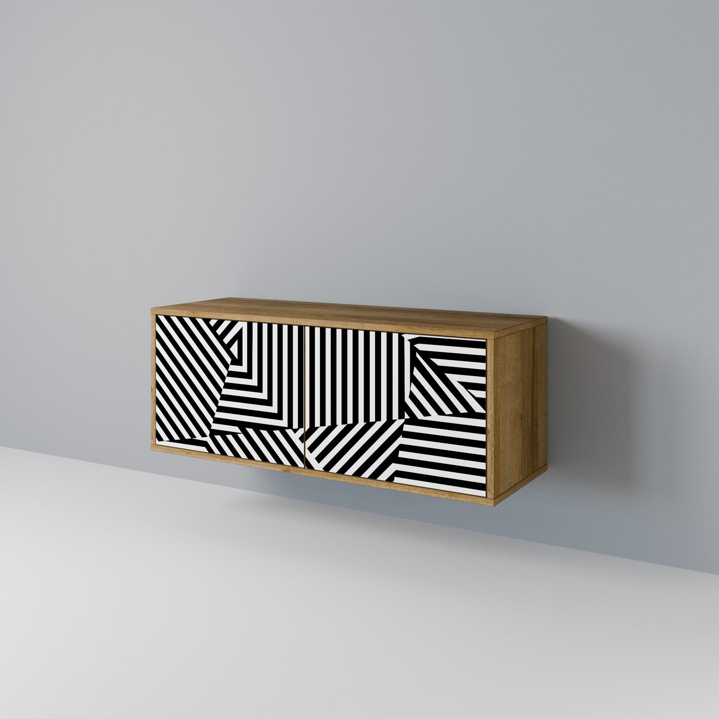 ILLUSIONARY LATTICE Kompakt TV-bänk med 2 dörrar