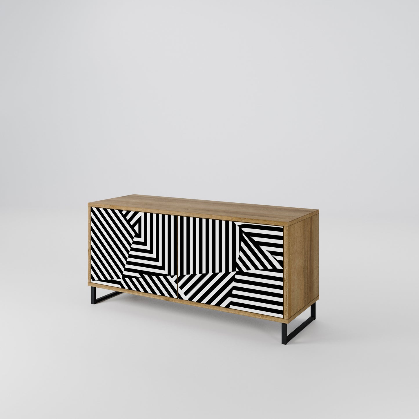 ILLUSIONARY LATTICE Kompakt TV-bänk med 2 dörrar