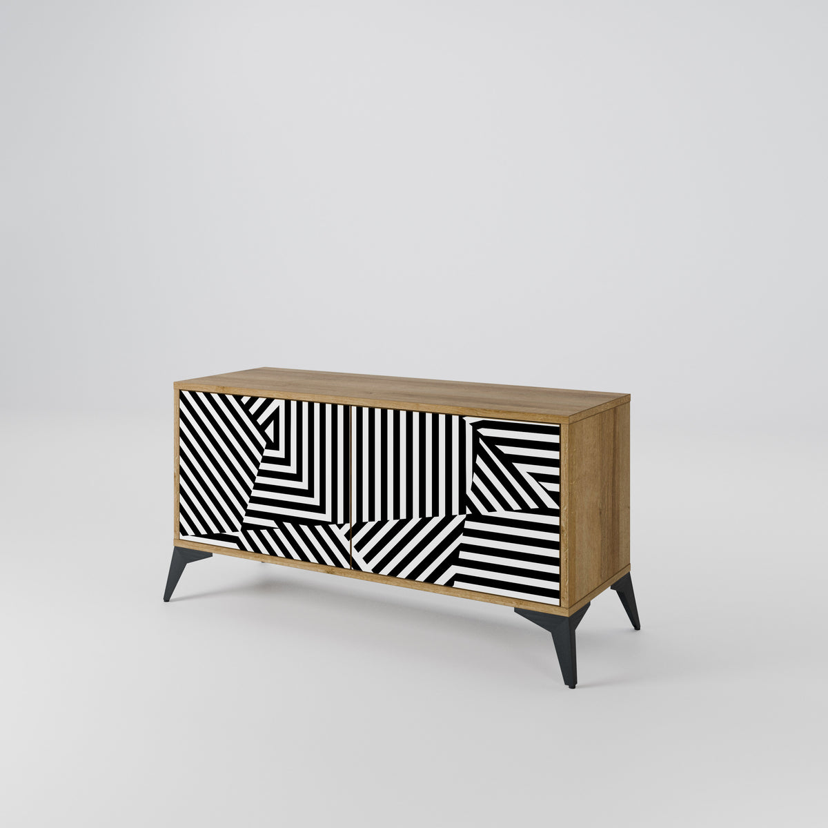 ILLUSIONARY LATTICE Kompakt TV-bänk med 2 dörrar