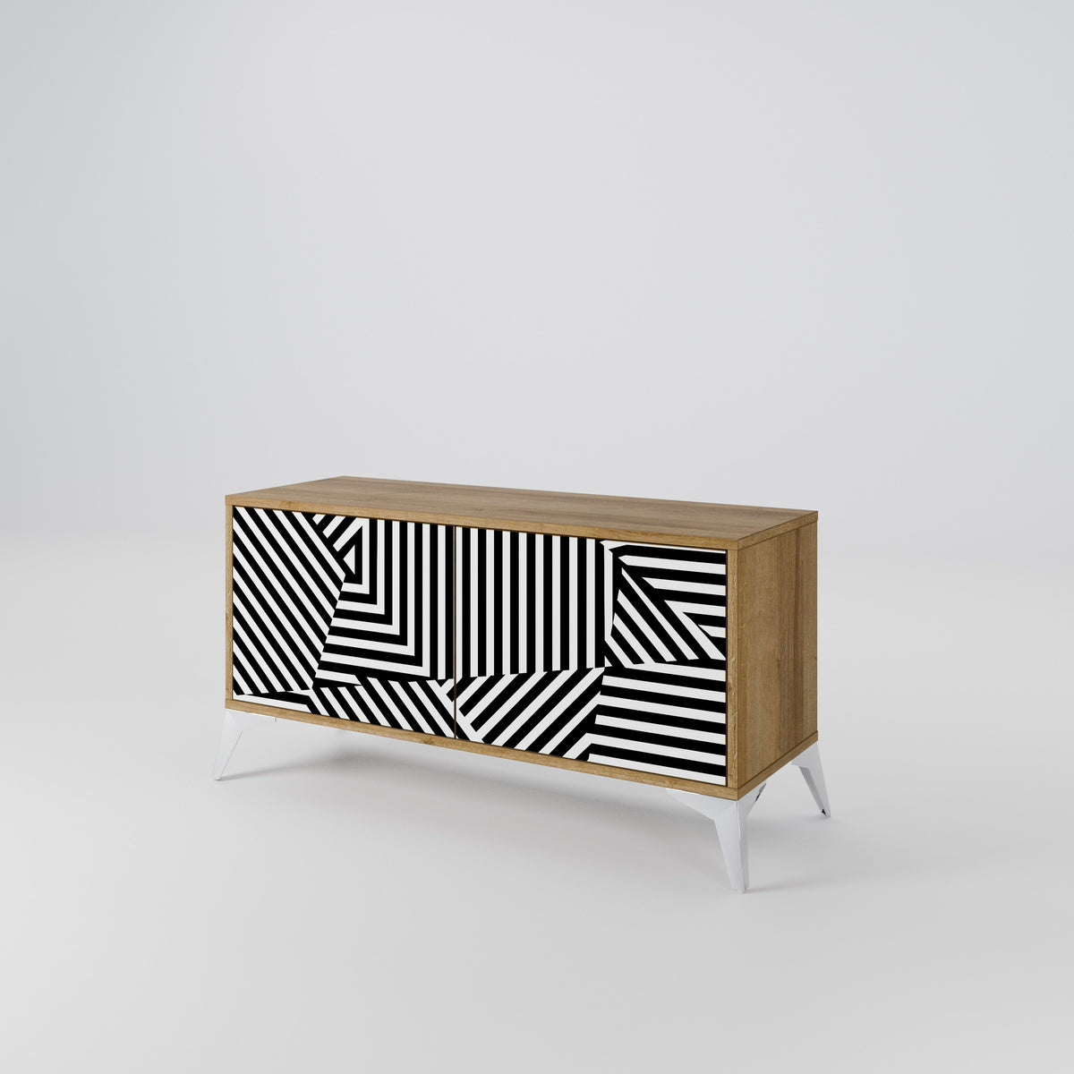 ILLUSIONARY LATTICE Kompakt TV-bänk med 2 dörrar