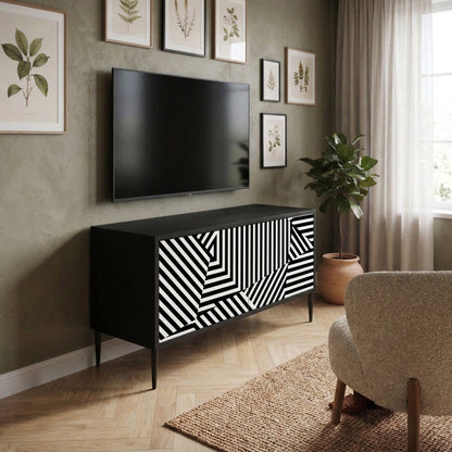 ILLUSIONARY LATTICE Kompakt TV-bänk med 2 dörrar